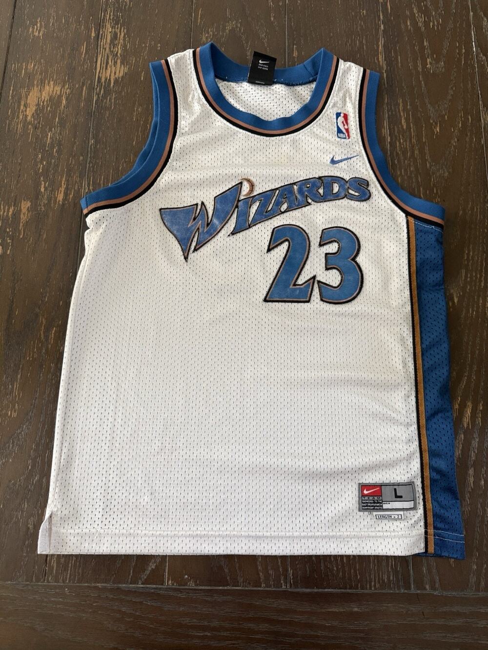 Vintage Michael Jordan Washington Wizards Jersey Youth Large Nike Swingman NBA